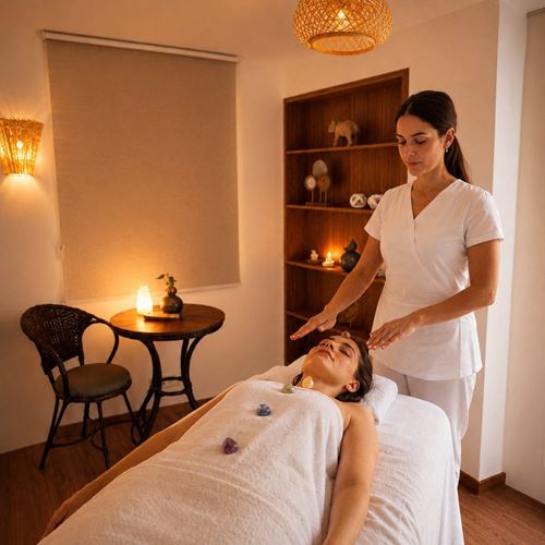 Massagem Relaxante com Reiki e Cristais - 1h20 min.